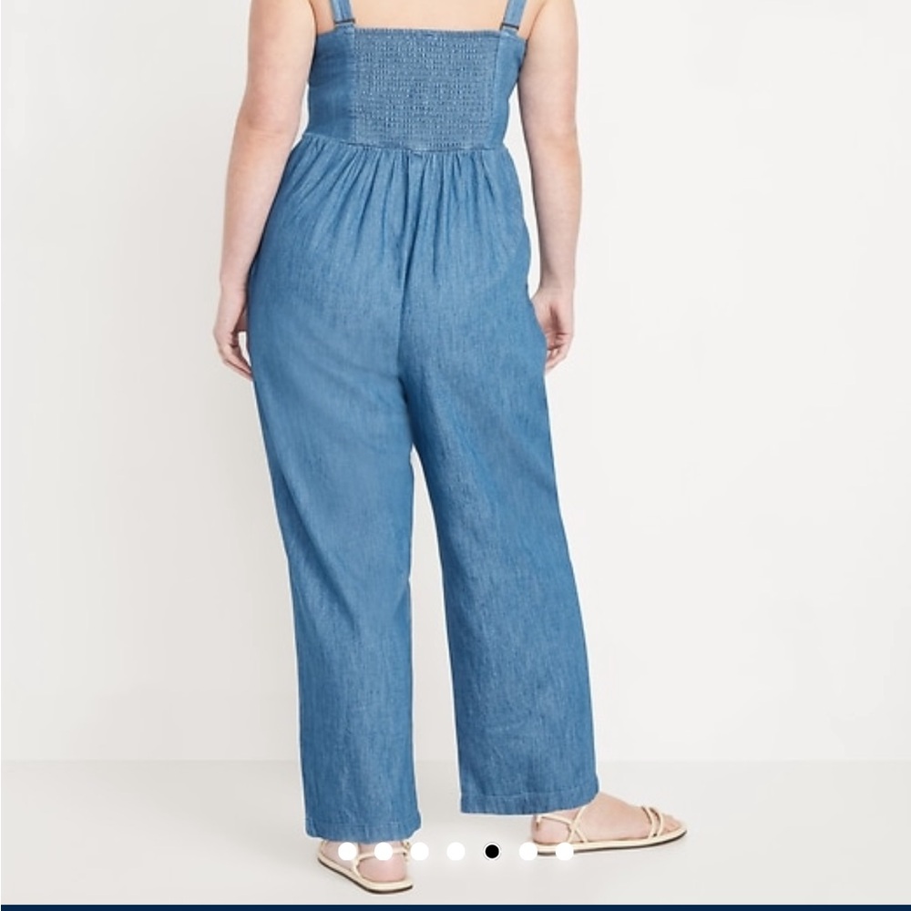Old Navy Blue Denim Jumpsuit with Gold Buttons - Picture 5 of 9